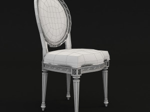 dinning classic table chair 2 Model 3D