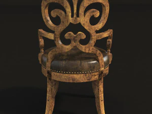 wine table and chair 3D Model