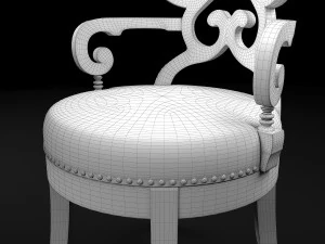 wine table and chair 3D Model