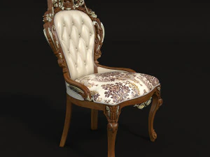 classic dinning table chair set 3D Model
