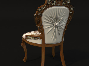 classic dinning table chair set Modelo 3D