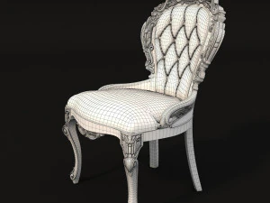 classic dinning table chair set 3D Model