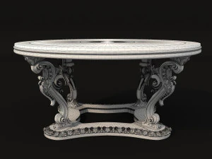 classic dinning table chair set 3D Model