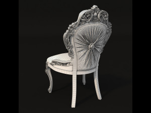 classic dinning table chair set Modelo 3D