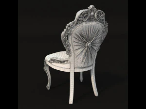 classic dinning table chair set 3D Model