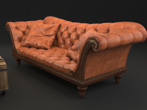 classic living room tables and chairs 3D Model