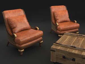 classic living room tables and chairs 3D Model