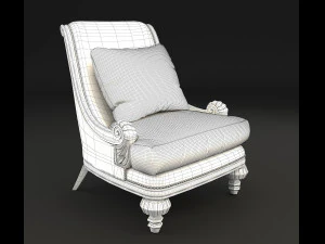 classic living room tables and chairs 3D Model
