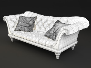 classic living room tables and chairs 3D Model