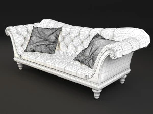 classic living room tables and chairs 3D Model