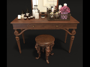 classic dressing table 2 3D 모델