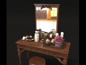 classic dressing table 2 3D 모델