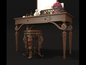 classic dressing table 2 3D 모델