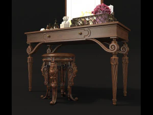classic dressing table 2 3D Model