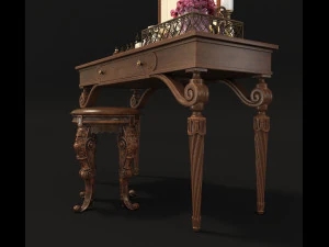 classic dressing table 2 3D Model