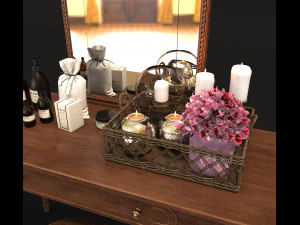 classic dressing table 2 3D Model