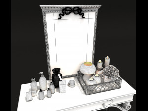 classic dressing table 2 3D 모델