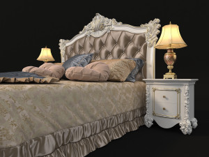 european style bed 11 3D Модель