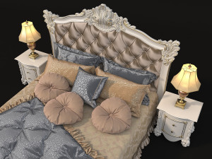 european style bed 11 3D Модель