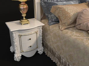 european style bed 11 3D Model