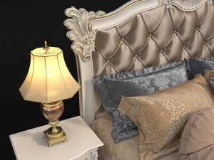 european style bed 11 3D Model