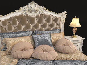 european style bed 11 3D Model