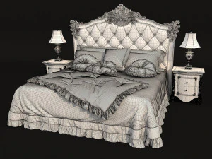 european style bed 11 3D Model