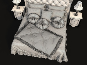 european style bed 11 3D Модель