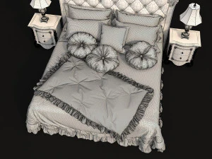 european style bed 11 3D Model