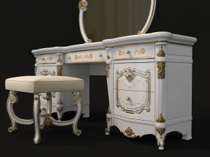 classic dressing table 3 3D Model