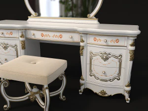 classic dressing table 3 3D Model