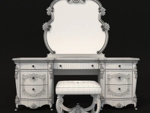 classic dressing table 3 3D Model