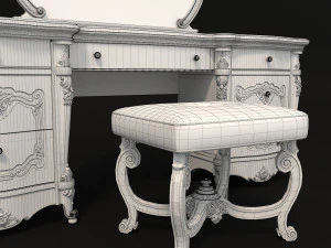 classic dressing table 3 3D Model