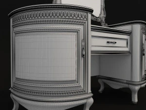 classic dressing table 4 3D Model
