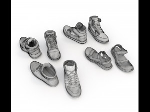 shoes collection 2 Model 3D