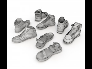 shoes collection 2 Model 3D
