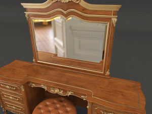 european style dressing table Modello 3D