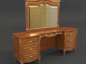 european style dressing table Modello 3D