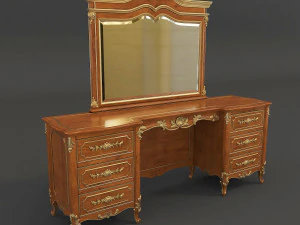 european style dressing table 3D Model
