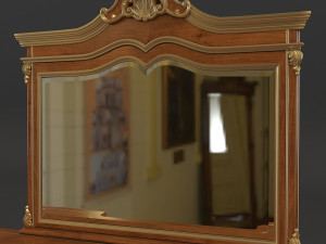 european style dressing table Modello 3D