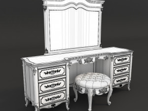 european style dressing table Modello 3D
