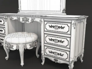 european style dressing table 3D Model