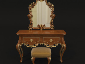 european style dressing table 2 3D Model