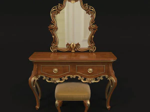 european style dressing table 2 3D Model