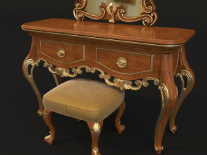european style dressing table 2 3D Model