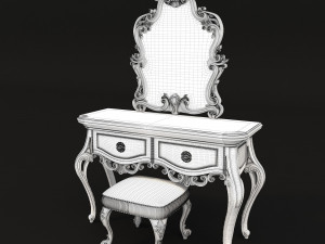 european style dressing table 2 3D Model