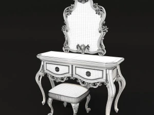european style dressing table 2 3D Model