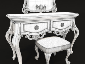 european style dressing table 2 3D Model