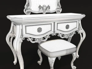 european style dressing table 2 3D Model