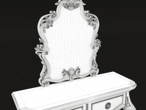 european style dressing table 2 3D Model